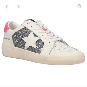 VH Vintage Havana EST 1954 White and Pink Glitter Star Sneakers NEW without box